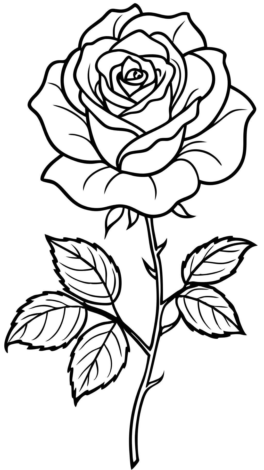 rose flower coloring pages